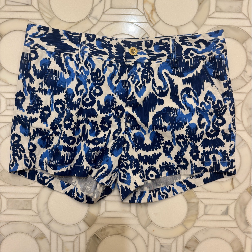 Lilly Pulitzer Blue and White Patterned Shorts